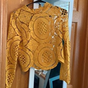 Eyelet Crochet Crop Top